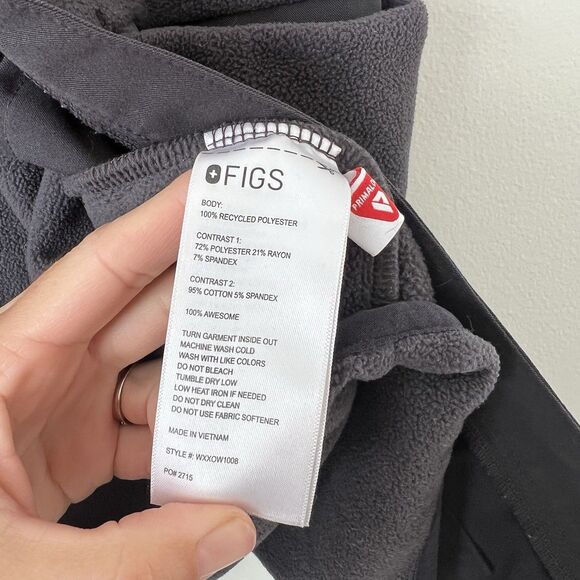 Figs Womens on Shift Fleece Vest Size XL Charcoal Gray - Picture 9 of 11